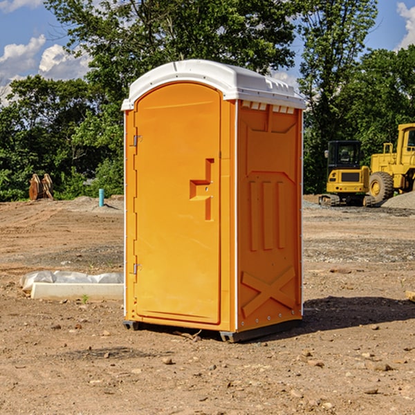 can i customize the exterior of the portable restrooms with my event logo or branding in Drewsville